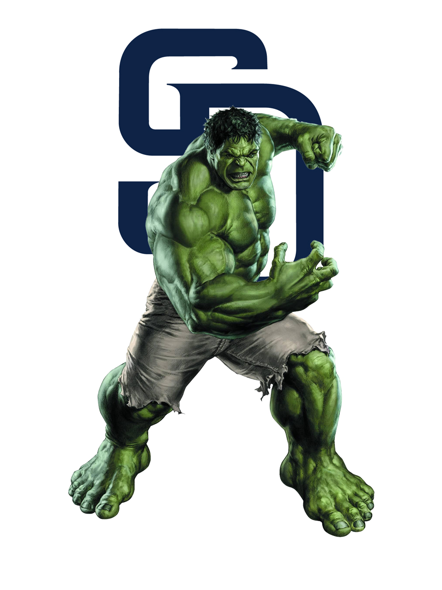 San Diego Padres Hulk Logo vinyl decal